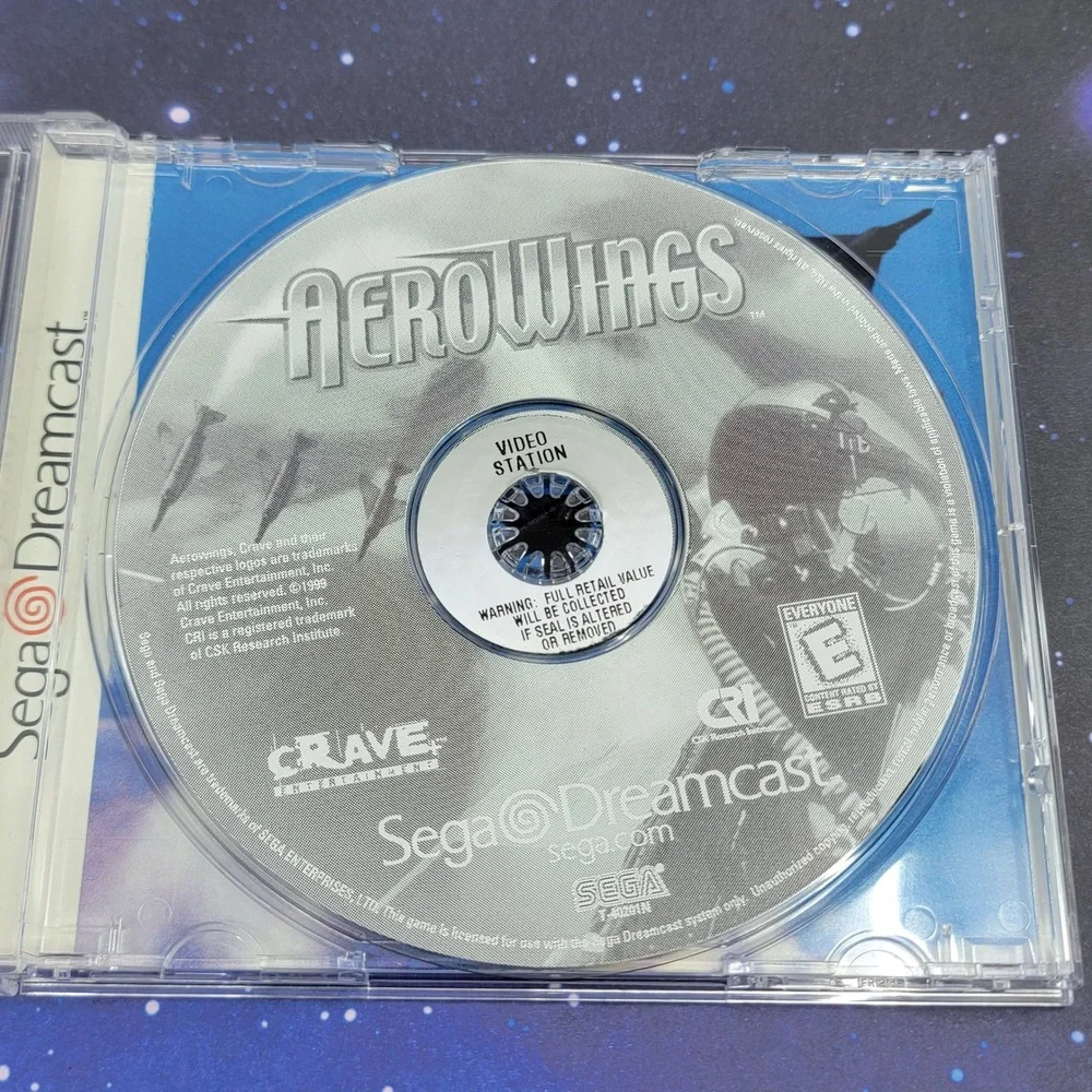 AeroWings Sega Dreamcast 1999 Crave Entertainment Flight Sim Video Game T-40201N